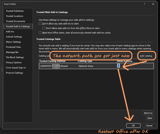 Step 5 - Add trusted catalog